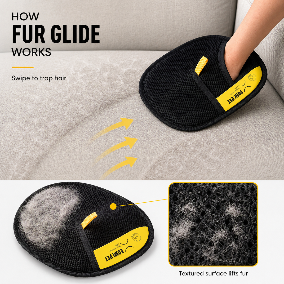 Fur-Glide™ — Electrostatic Fur & Lint Remover