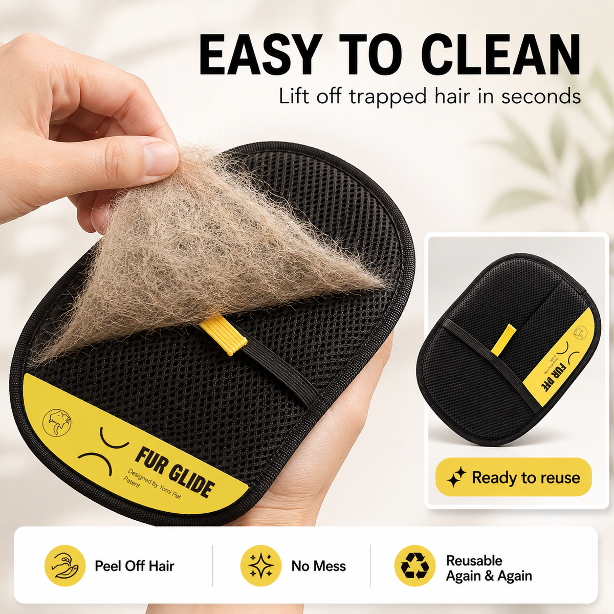 Fur-Glide™ — Electrostatic Fur & Lint Remover