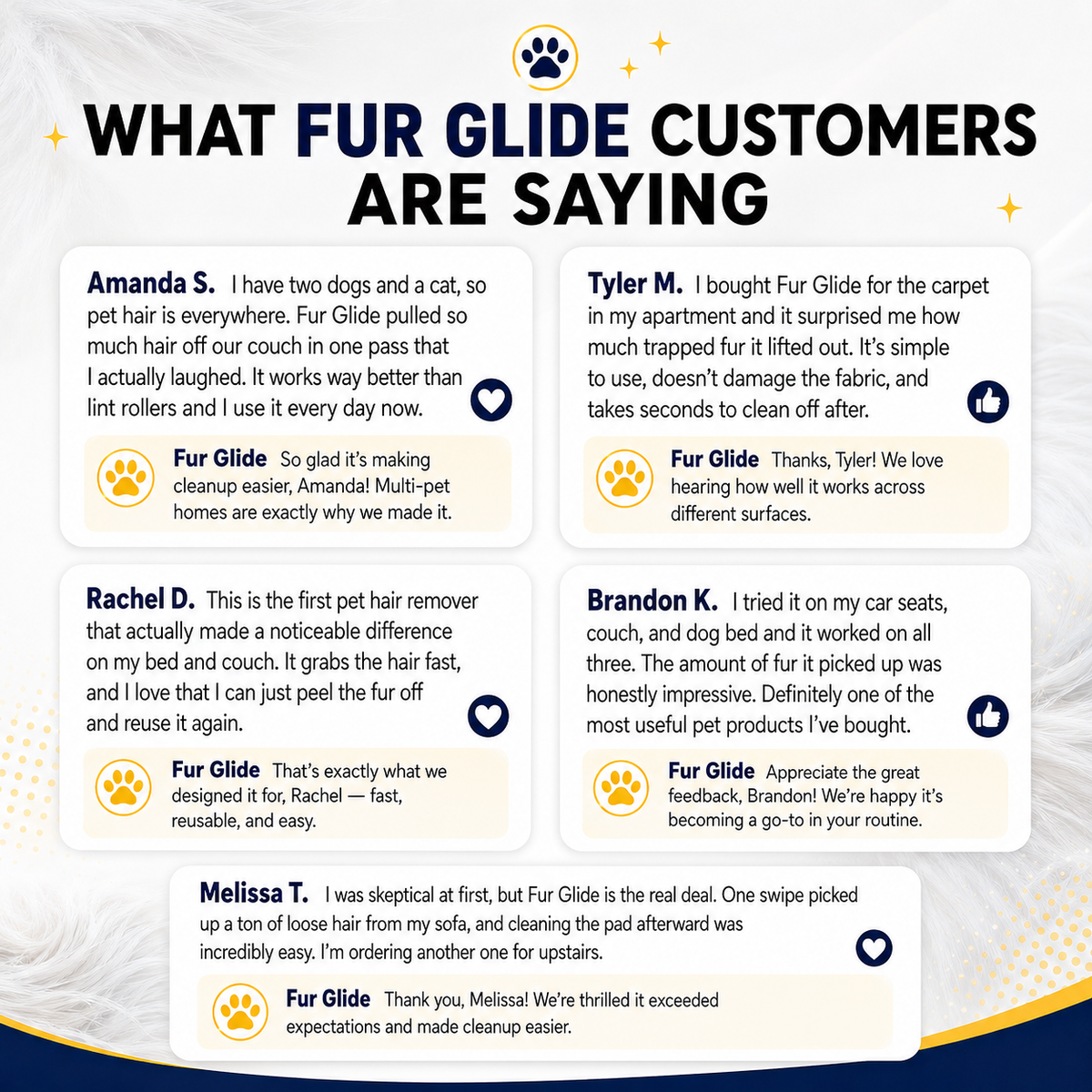 Fur-Glide™ — Electrostatic Fur & Lint Remover